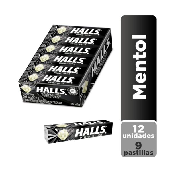 Caramelo Halls Strong - Display 12 unidades