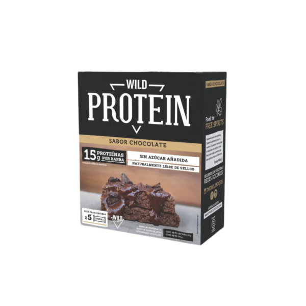 Caja de Barra Proteína Wild Protein Chocolate 45 g - 5 un.