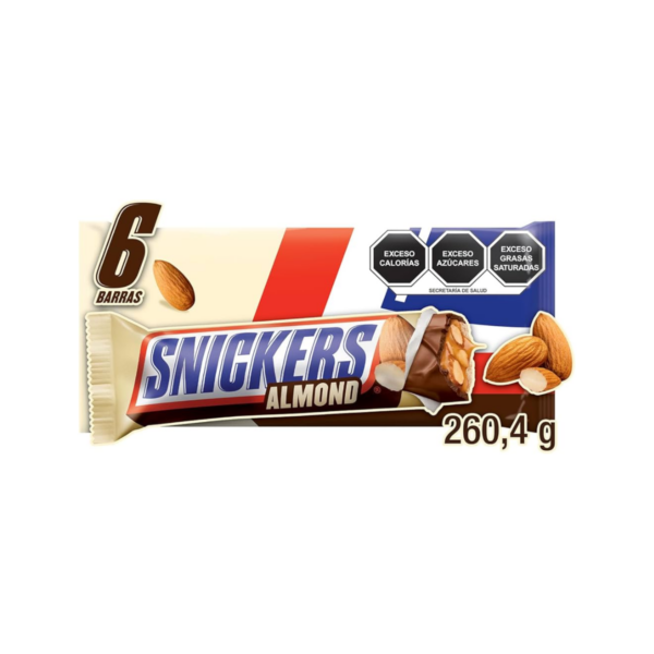 Snickers Almond (Almendras) Pack 6 unidades de 43 gr