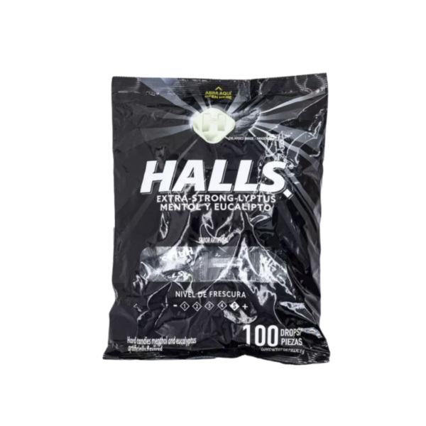 Halls Bolsa Sabor Extra Strong 100 unid de 3 gr cada
