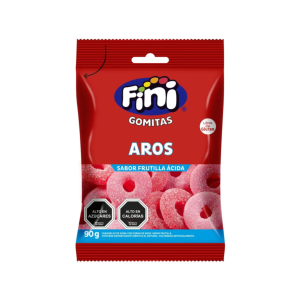 Gomitas Fini Aros de Frutilla 90 gr