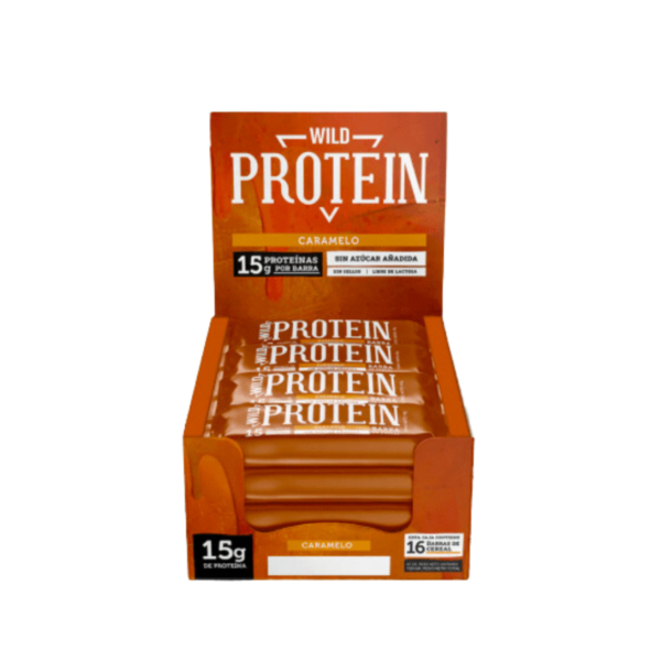 Caja de Barra Proteína Wild Protein Caramelo 45 g - 16 un.