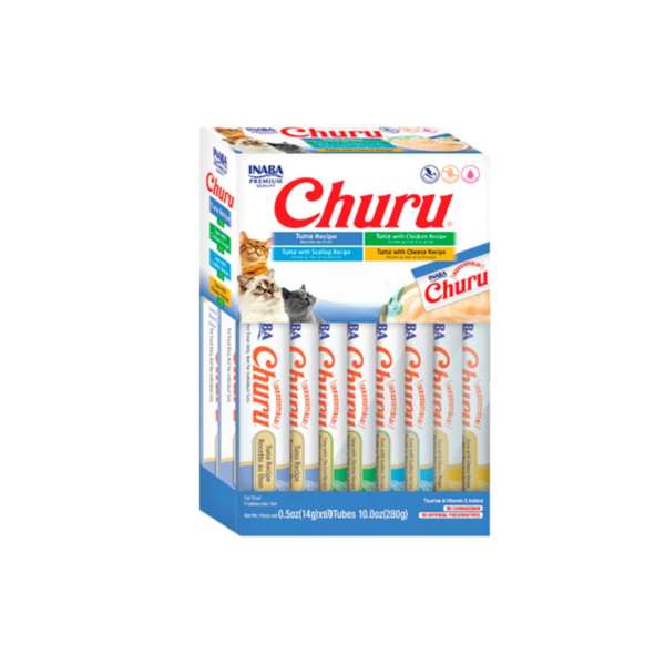 Snack Gato Churu Atun variedades - Caja con 50 Sachets de 14gr c/u