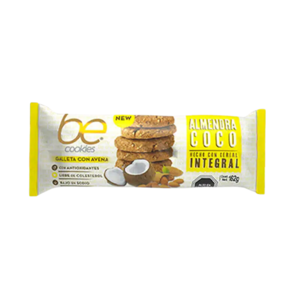 Be Cookies Galletas de avena sabor almendra coco 162gr